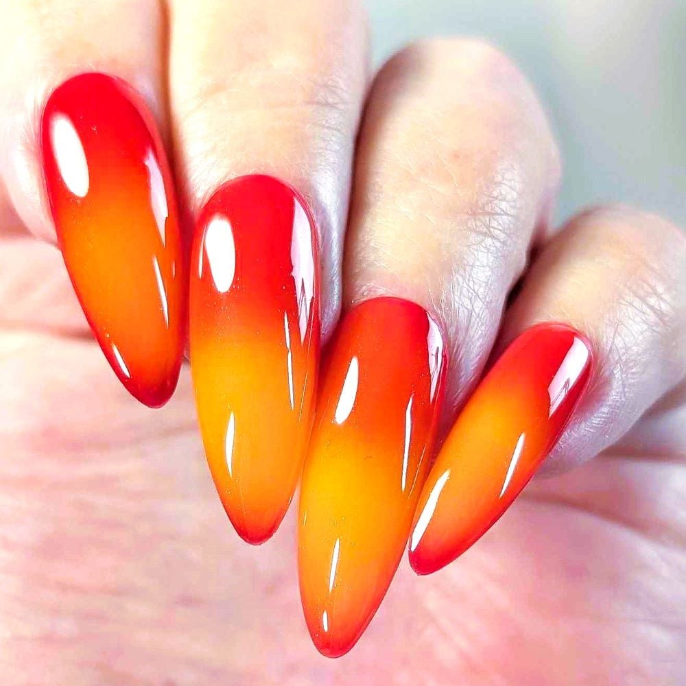 Parrot Polish Summer Time Twist Thermal Nail Polish Maroon/Orange