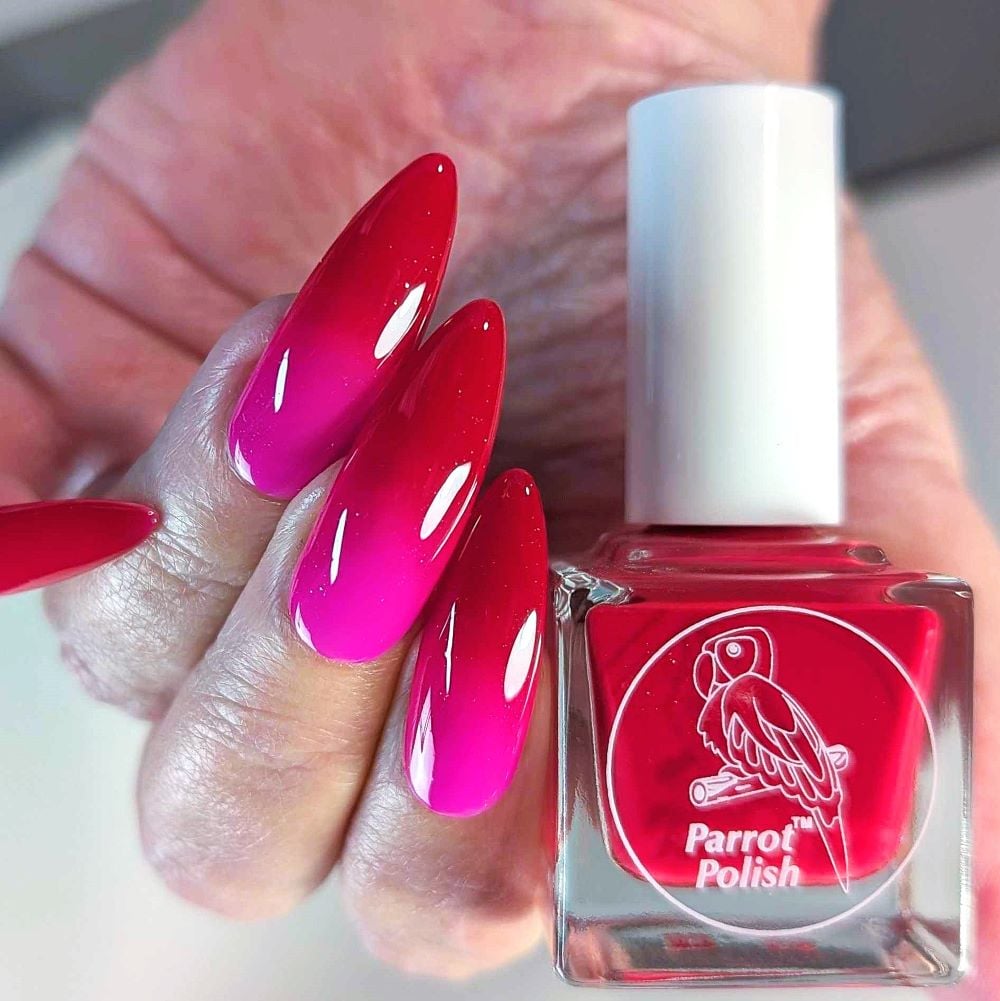 Parrot Polish Cherry Blast Thermal Nail Polish Cherry/Fuchsia