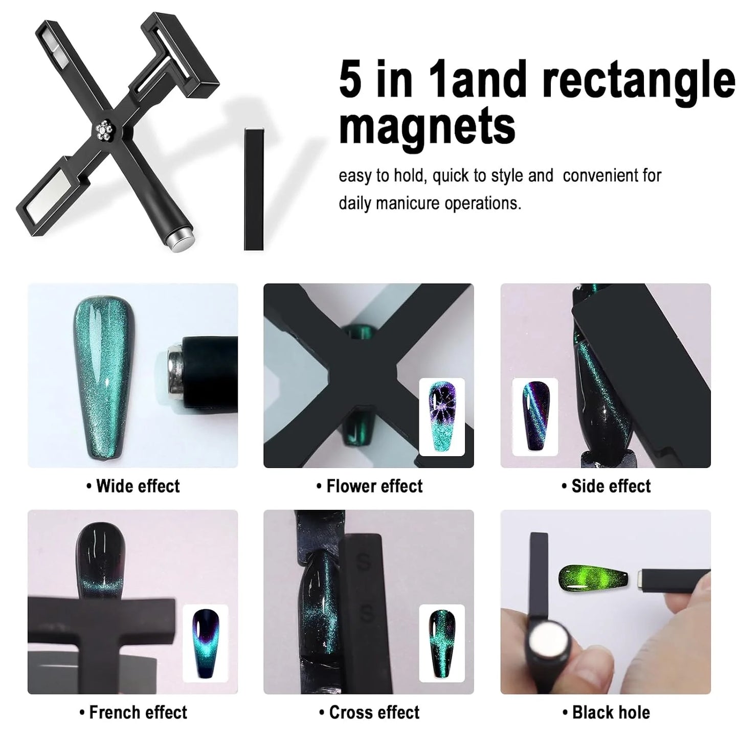 Parrot Polish 5 in 1 magnet for magnetic polishes Black/Cats Eye