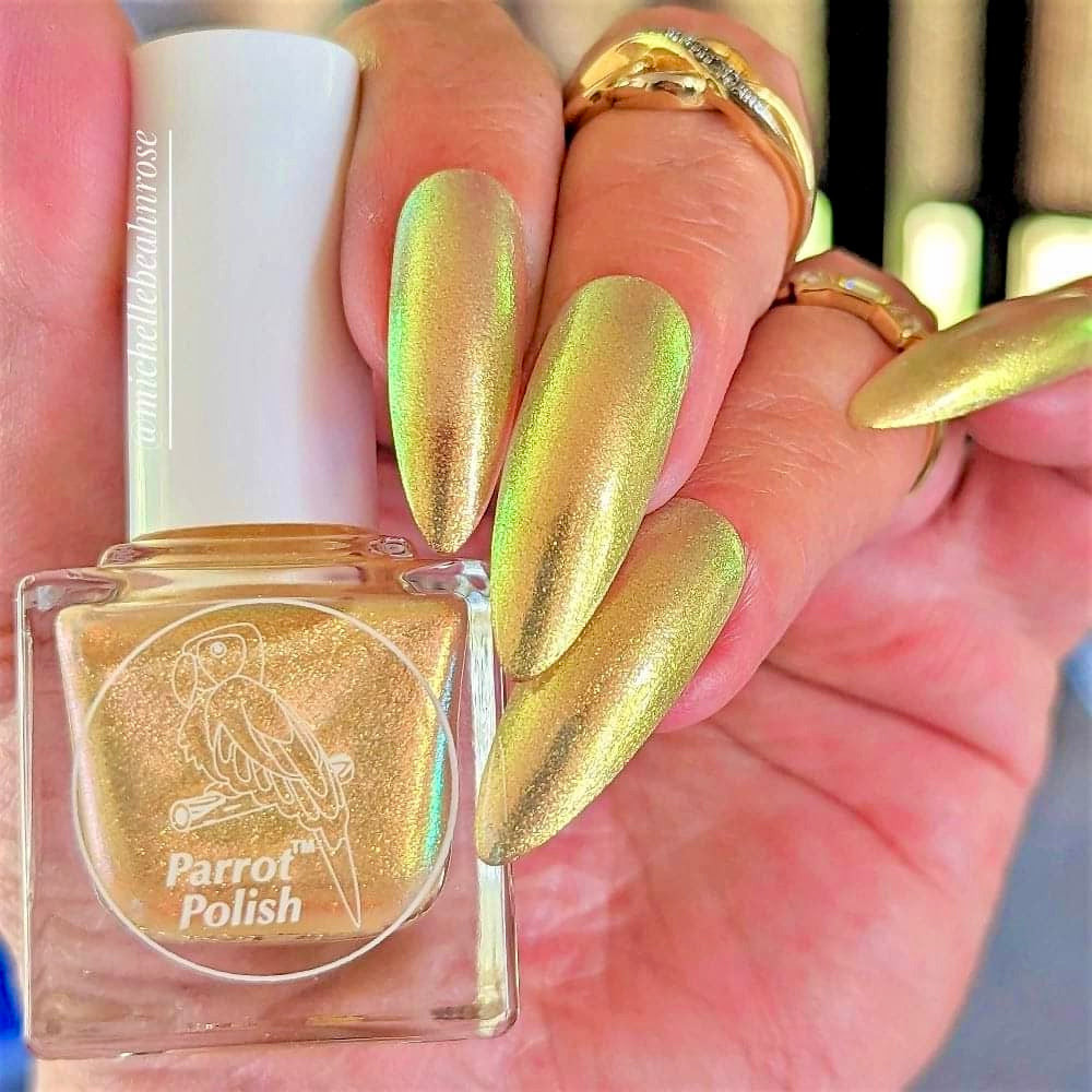Parrot Polish "Miami" Multichrome Baby Mermaid Gold/Green/Orange
