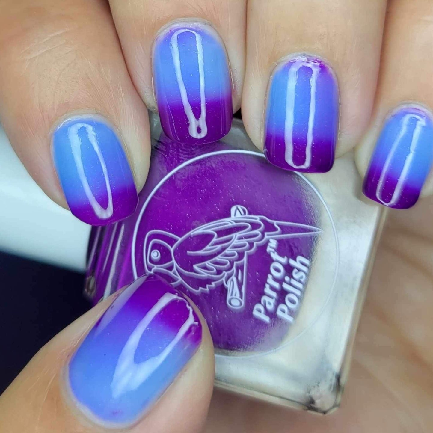 Parrot Polish Lavender Berry Bliss Color Changing Thermal Nail Lacquer - Purple/Blue