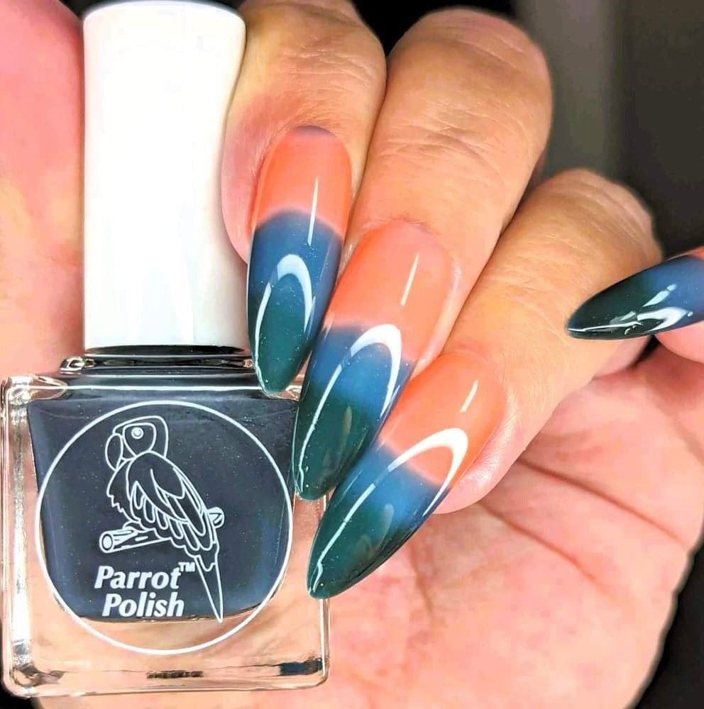 Parrot Polish Galaxy Grove Thermal Nail Polish Green/Blue/Orange