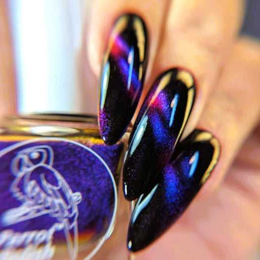 Parrot Polish Persian Cat Multichrome Magnetic Nail Lacquer, Blue/Purple/Gold