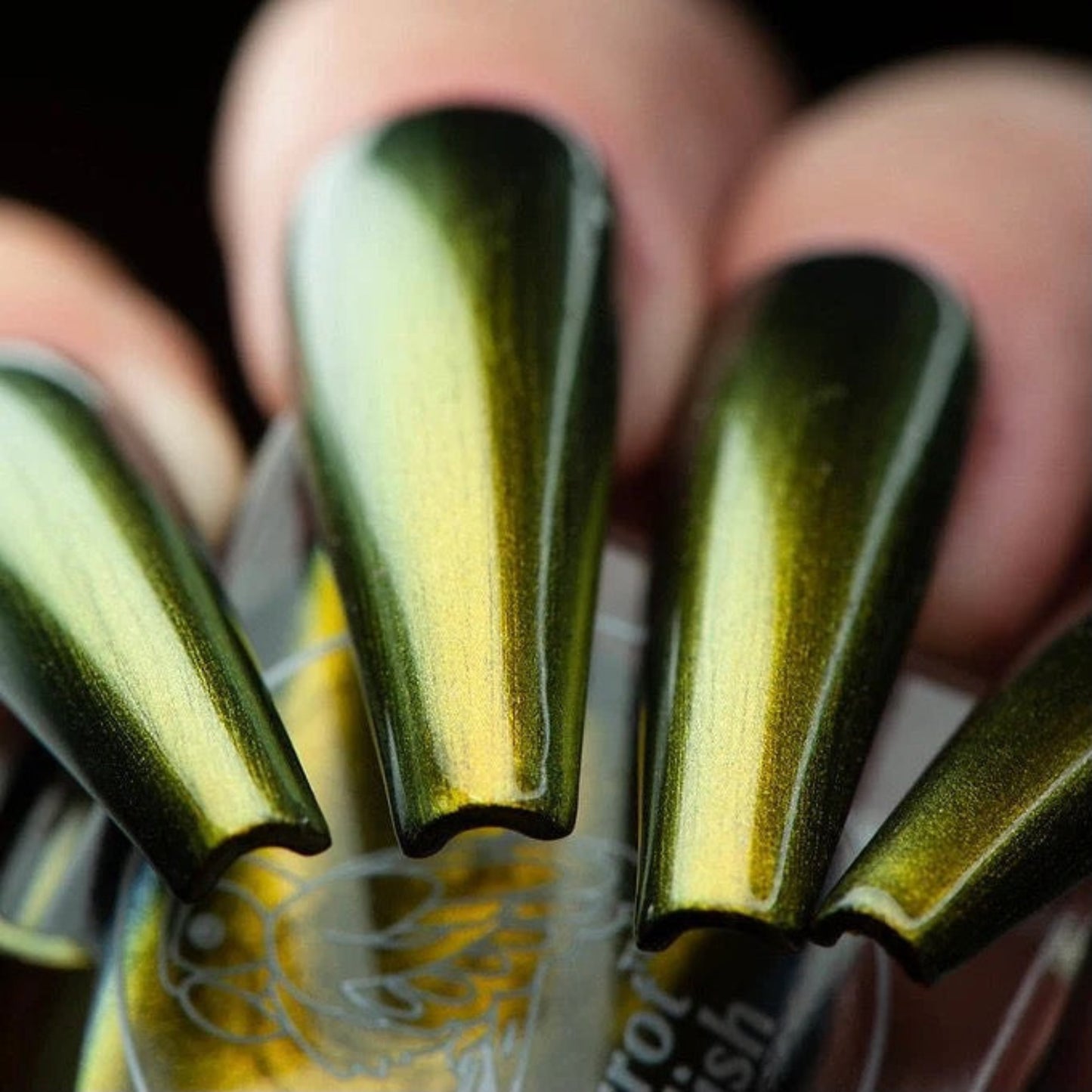 Parrot Polish Queen Akasha Multichrome Nail Polish - Gold/Green
