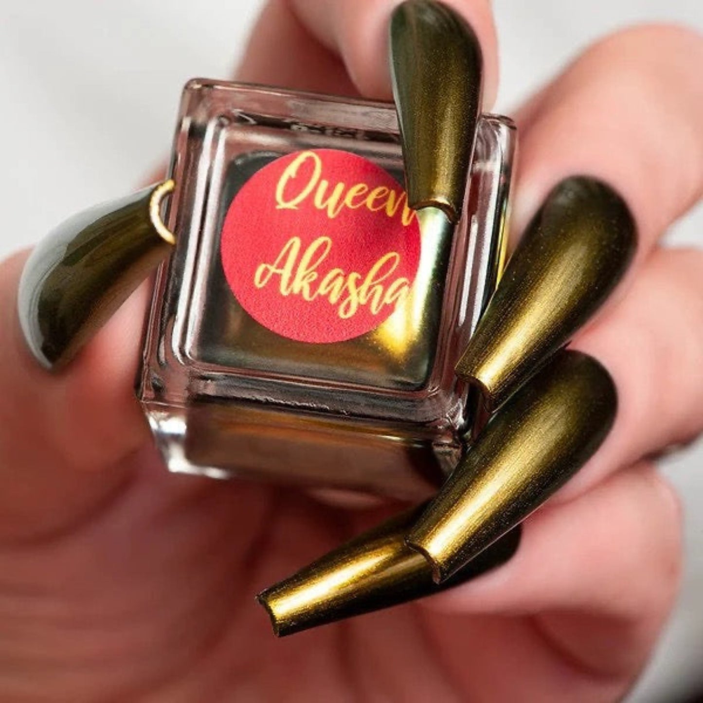 Parrot Polish Queen Akasha Multichrome Nail Polish - Gold/Green