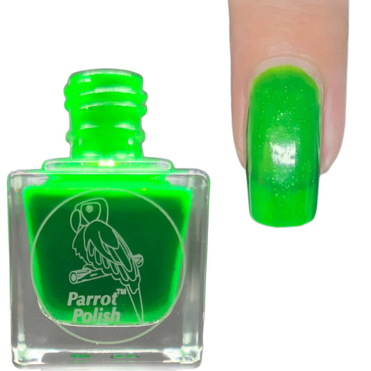 Parrot Polish Mahi Mahi Dark Green Neon Nail Polish