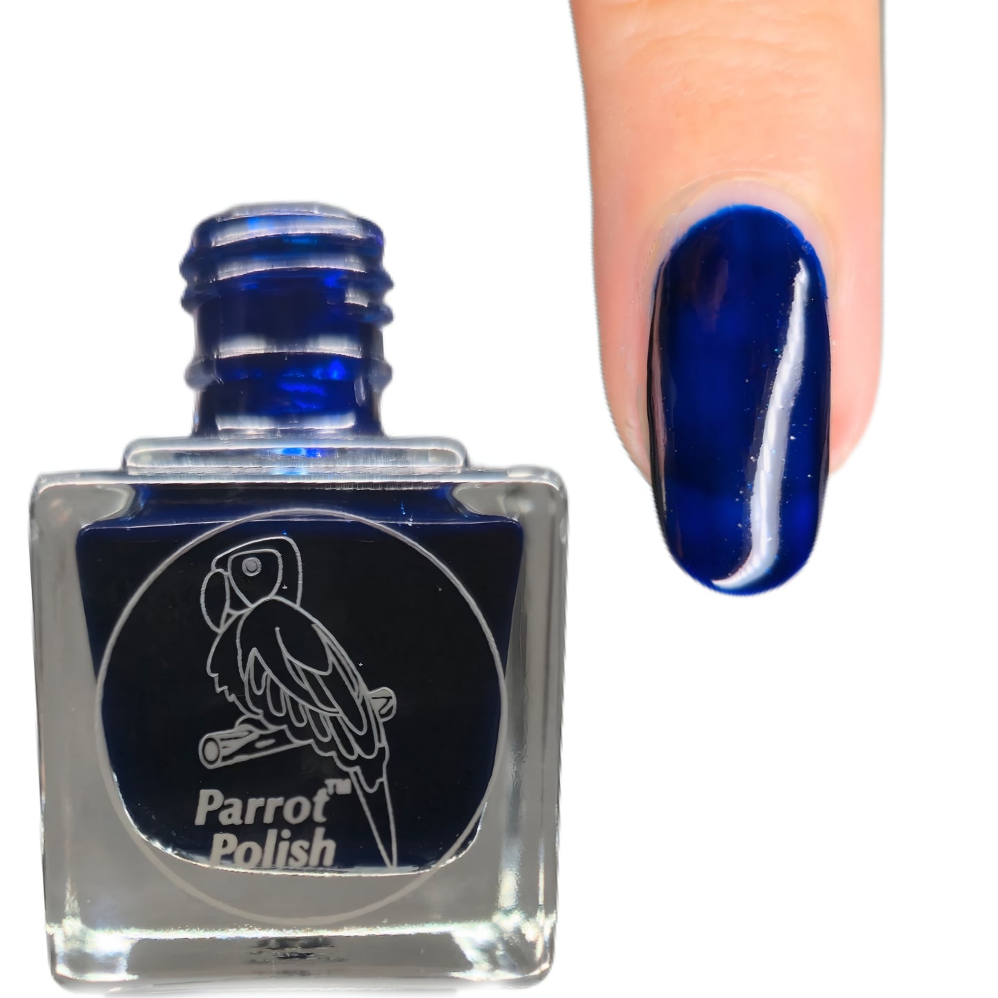 Parrot Polish Blue Whale Blue Deep Royal Nail Polish