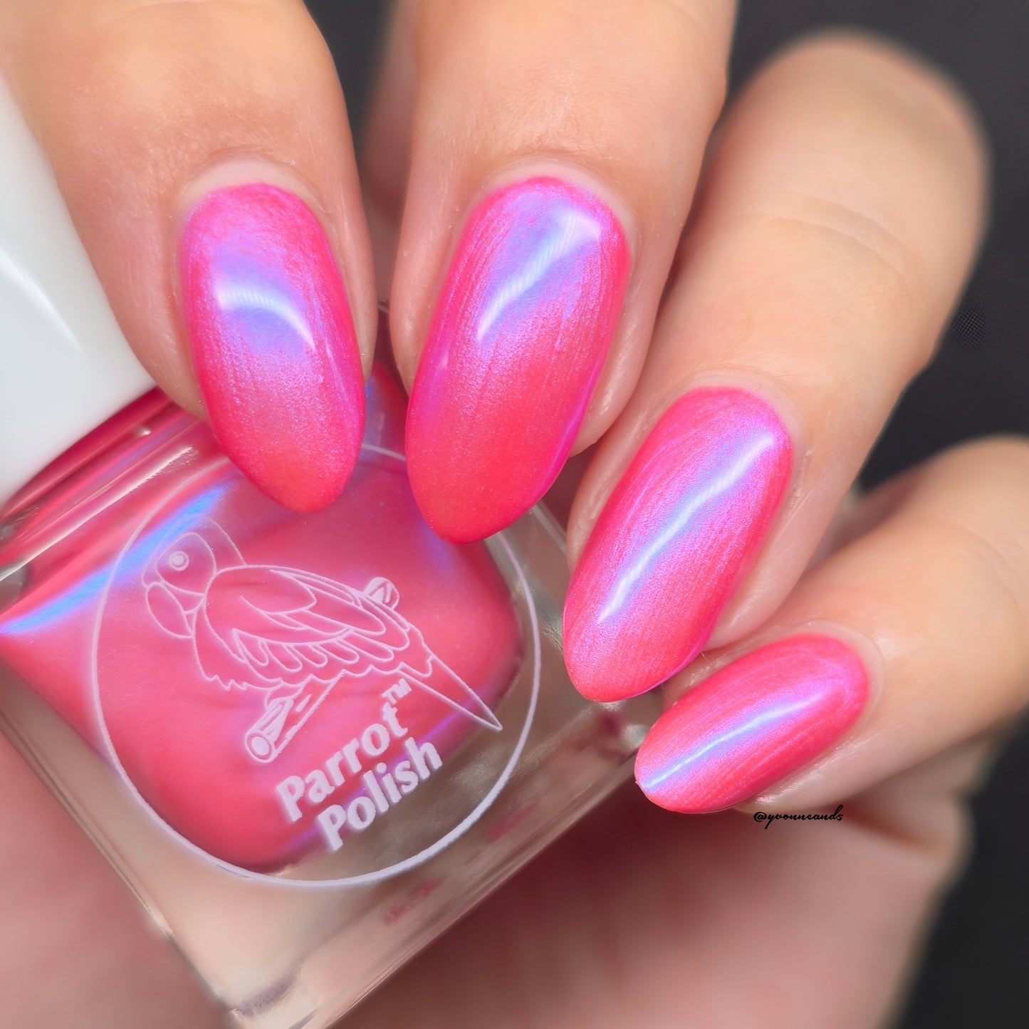 Parrot Polish Pink Chiffon Shimmer Nail Polish