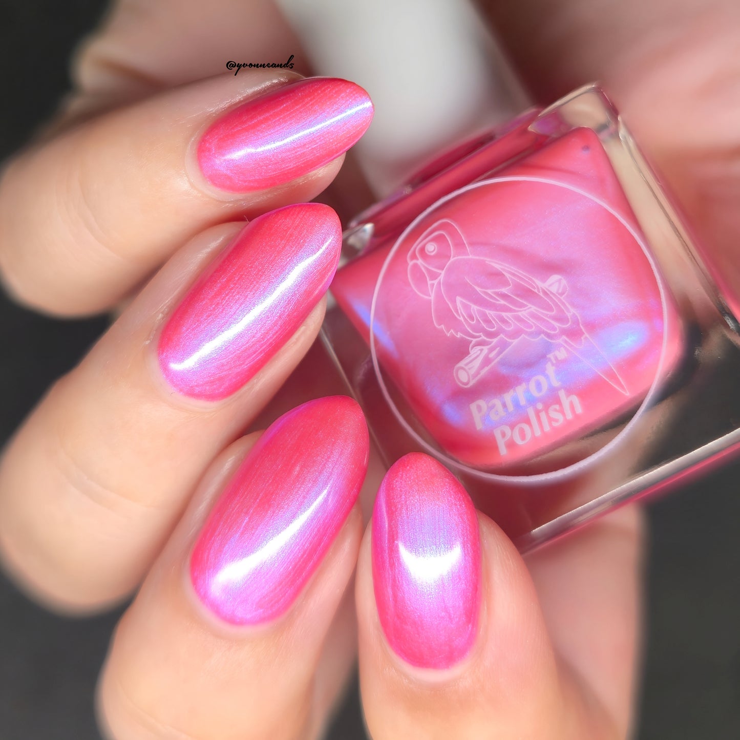Parrot Polish Pink Chiffon Shimmer Nail Polish