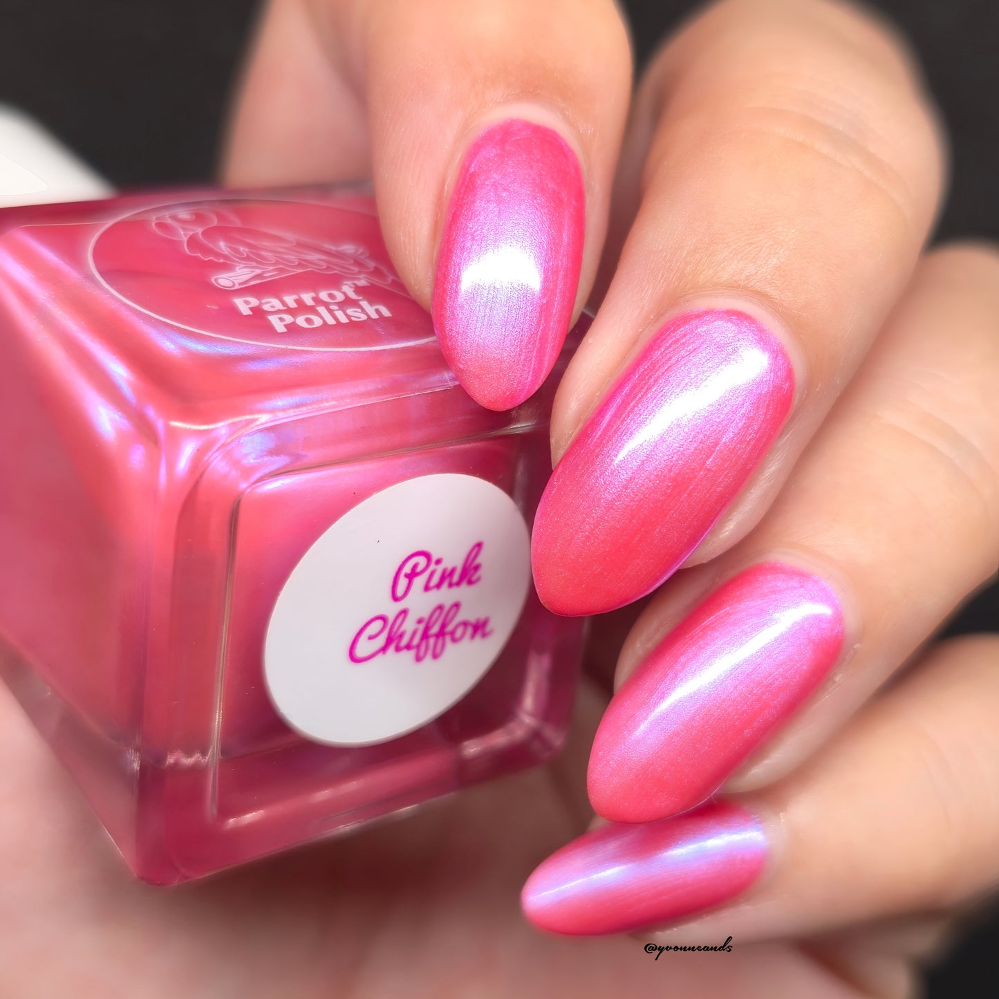 Parrot Polish Pink Chiffon Shimmer Nail Polish