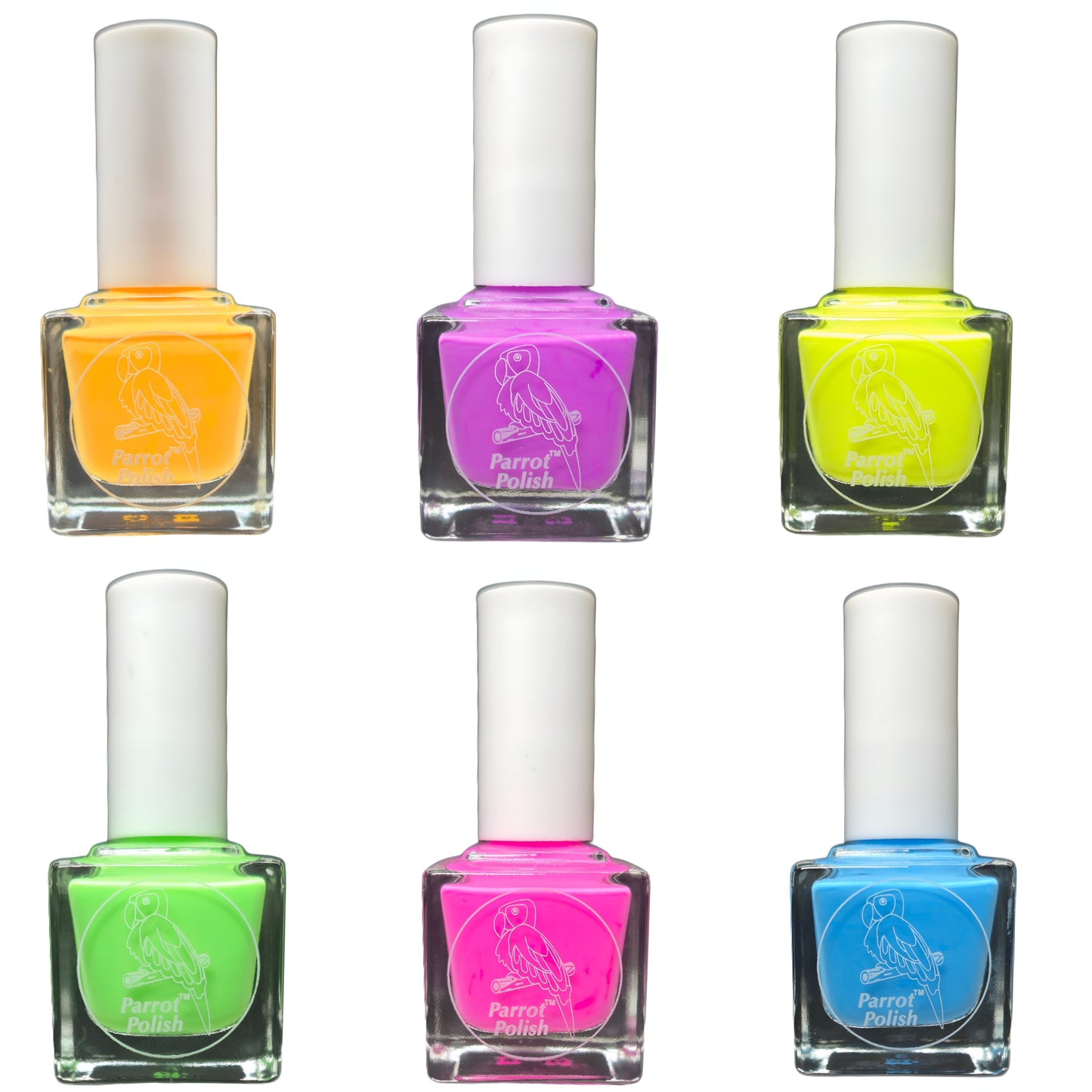 Parrot Polish The Macaron Neon Pastel Nail Polish Collection - Set of 6