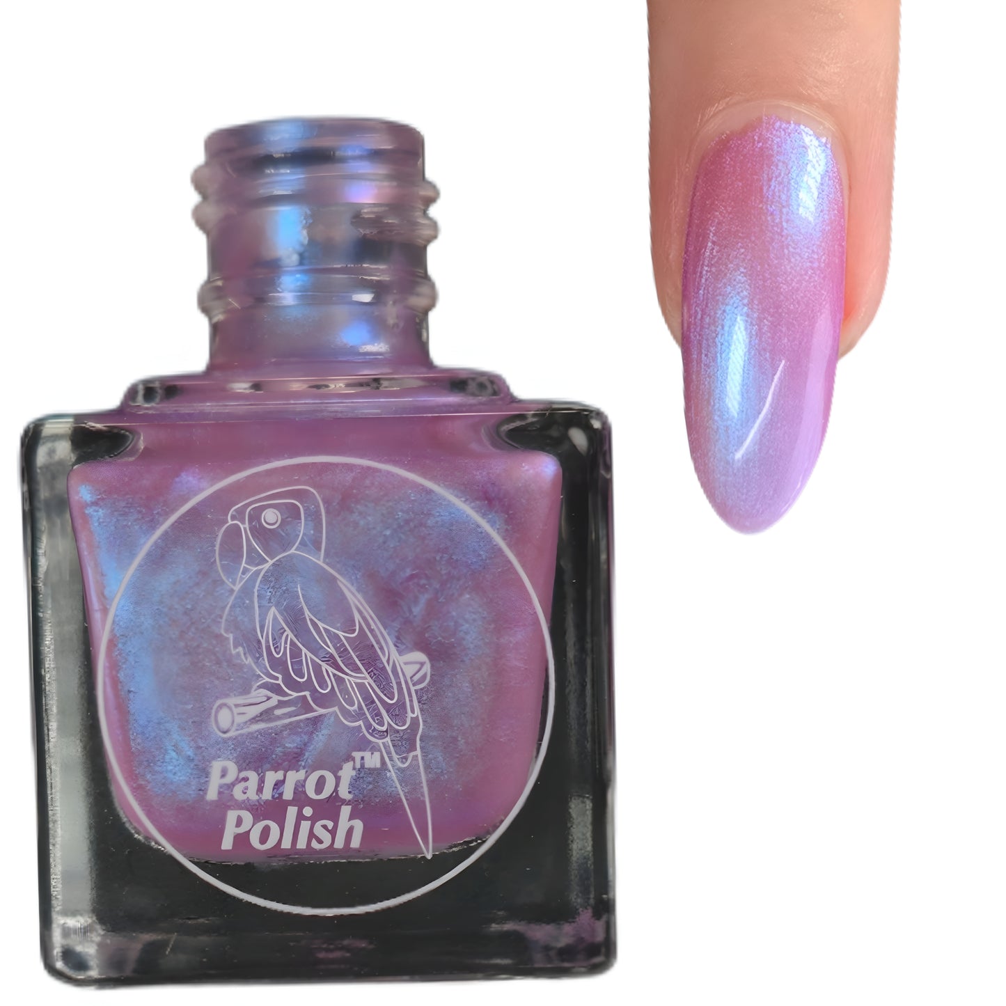 Parrot Polish Hush 60s Shimmer Nail Lacquer Purple/ Blue Shimmer