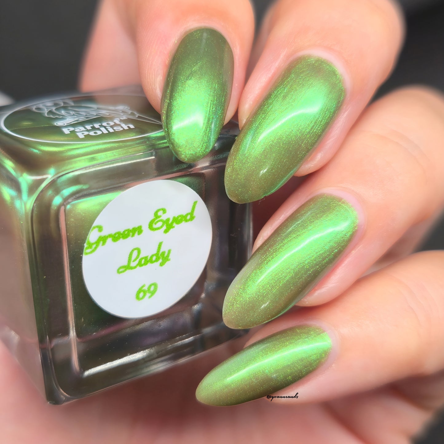 Parrot Polish 60s Shimmer Collection Nail Lacquer Pink/Green/Blue/Yellow/Orange