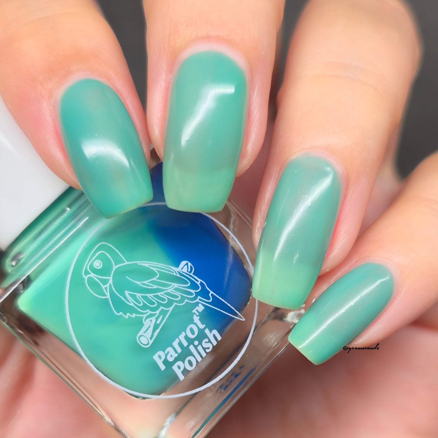 Parrot Polish Pacific Sea Foam Thermal Nail Polish - Blue/Light Green