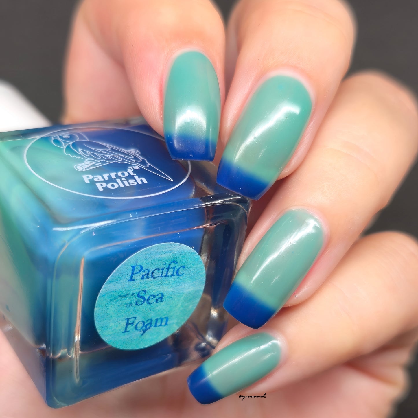 Parrot Polish Pacific Sea Foam Thermal Nail Polish - Blue/Light Green
