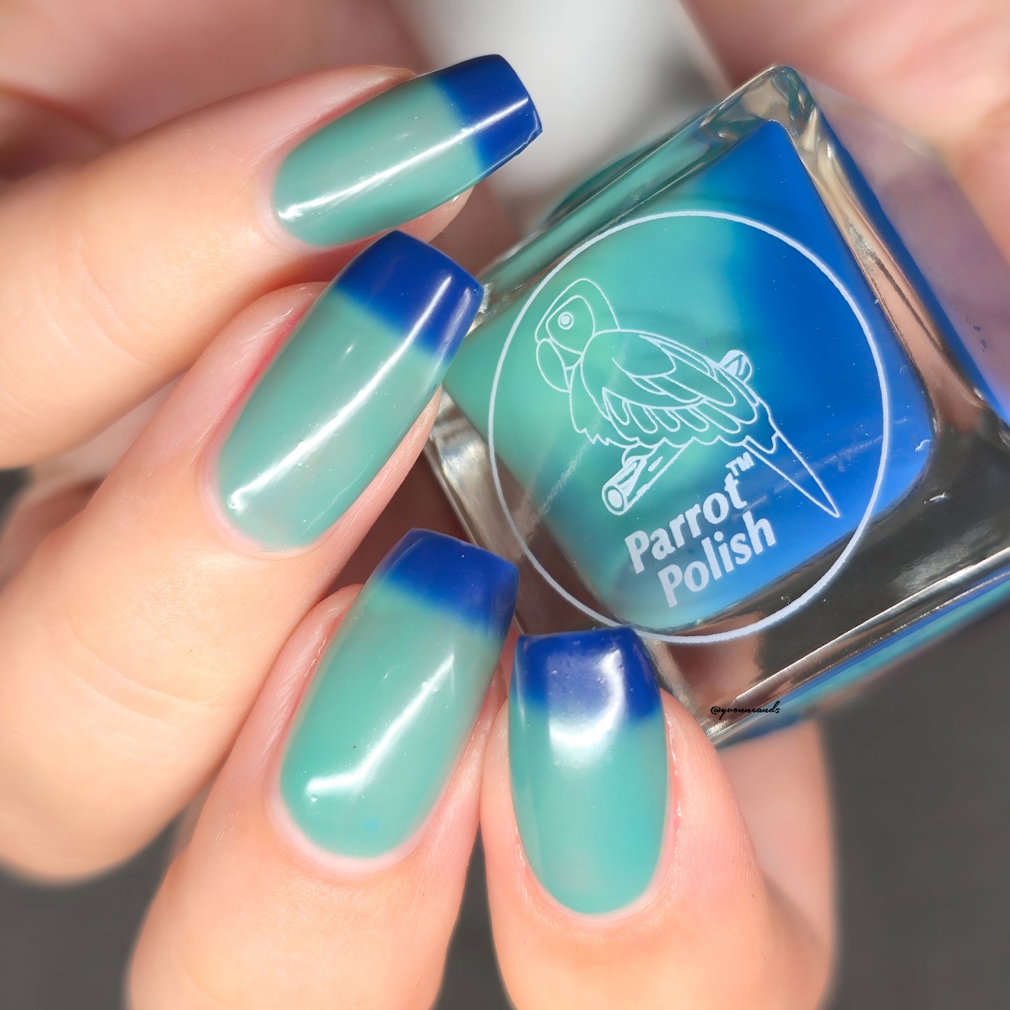 Parrot Polish Pacific Sea Foam Thermal Nail Polish - Blue/Light Green