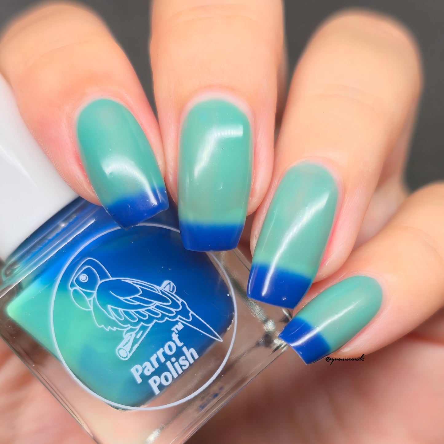 Parrot Polish Pacific Sea Foam Thermal Nail Polish - Blue/Light Green