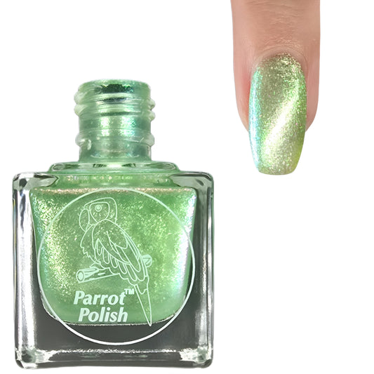 Parrot Polish "Kelpi" Multichrome Baby Mermaid Green/Gold/Silver
