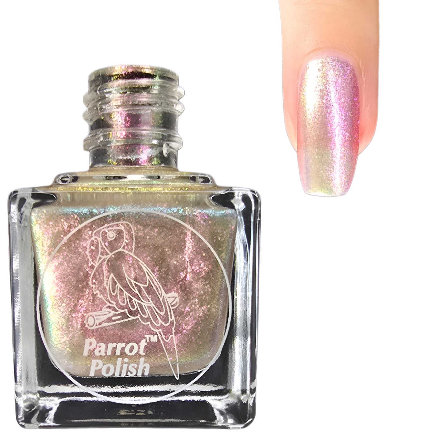 Parrot Polish "Cariana" Multichrome Baby Mermaid Pink/Green/Blue