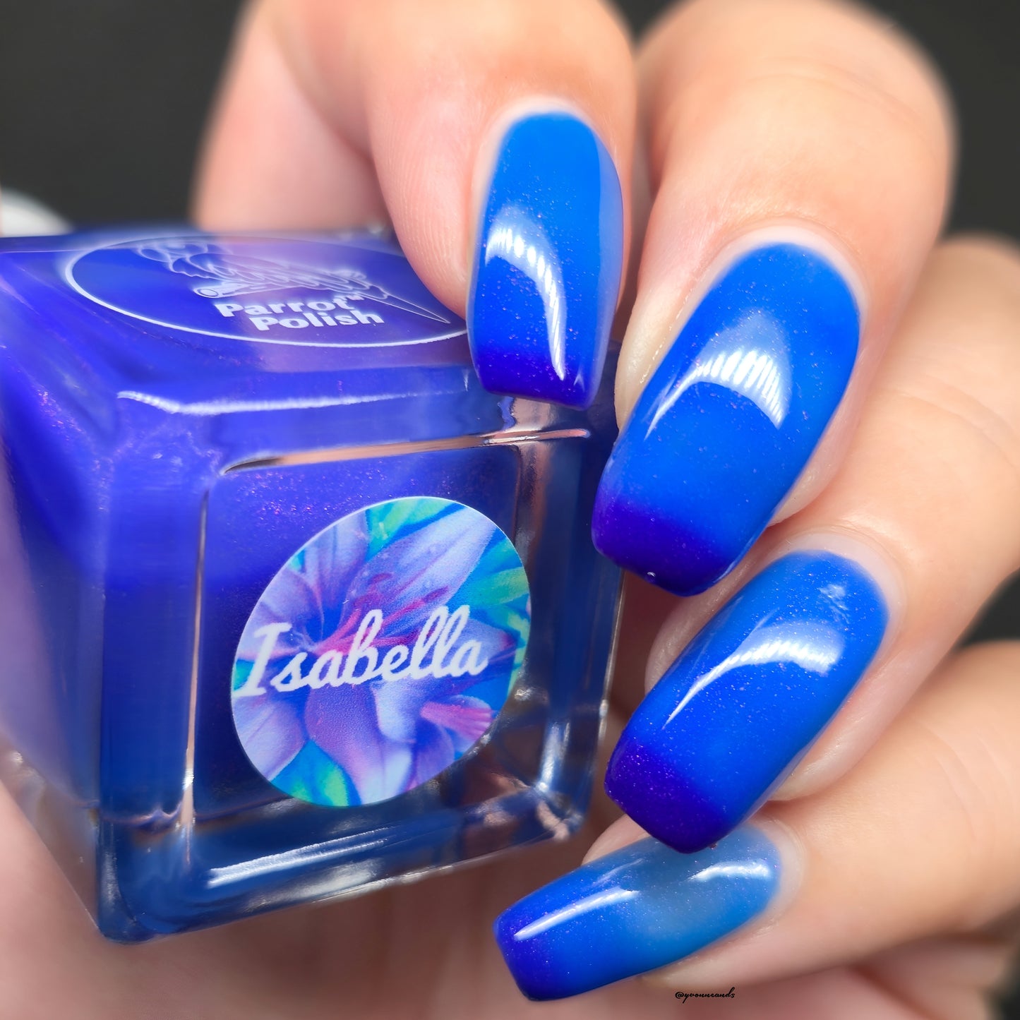 Parrot Polish Isabella Color Changing Thermal Nail Lacquer - Purple/Blue