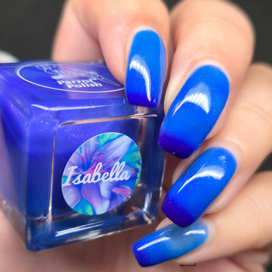 Parrot Polish Isabella Color Changing Thermal Nail Lacquer - Purple/Blue