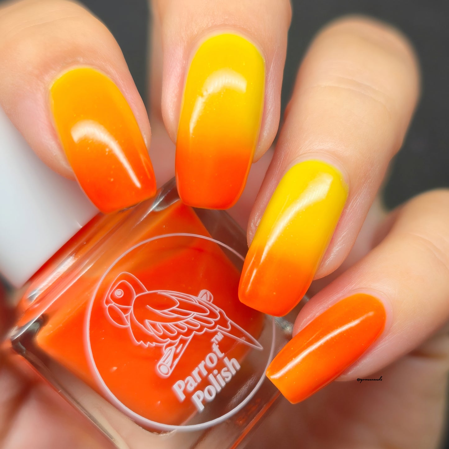 Parrot Polish Citrus Twist Color Changing Thermal Nail Lacquer - Orange/Yellow