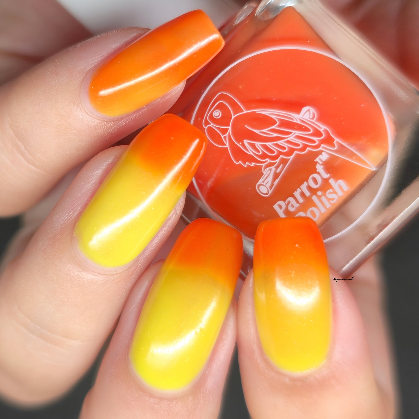 Parrot Polish Citrus Twist Color Changing Thermal Nail Lacquer - Orange/Yellow