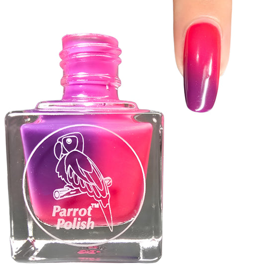 Parrot Polish Apples & Olives Color Changing Solar Nail Lacquer  - Red/Purple