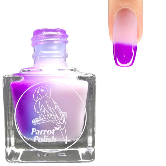Parrot Polish Arauna Color Changing Thermal Nail Lacquer  - Purple/Nude