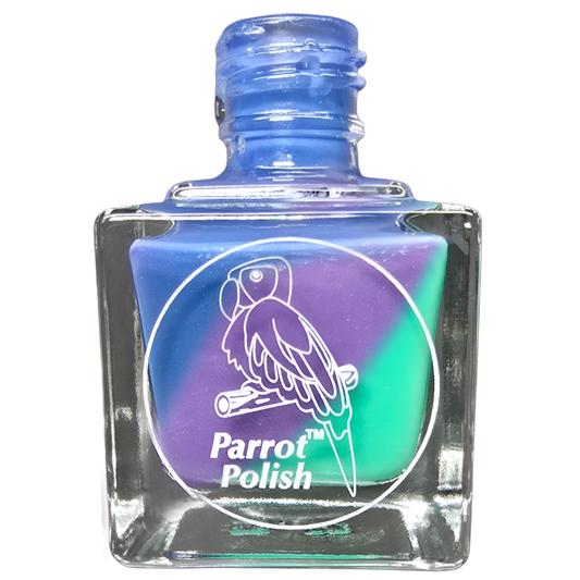 Parrot Polish Calico Dreamin' Thermal Nail Polish - Blue/Purple/Aqua