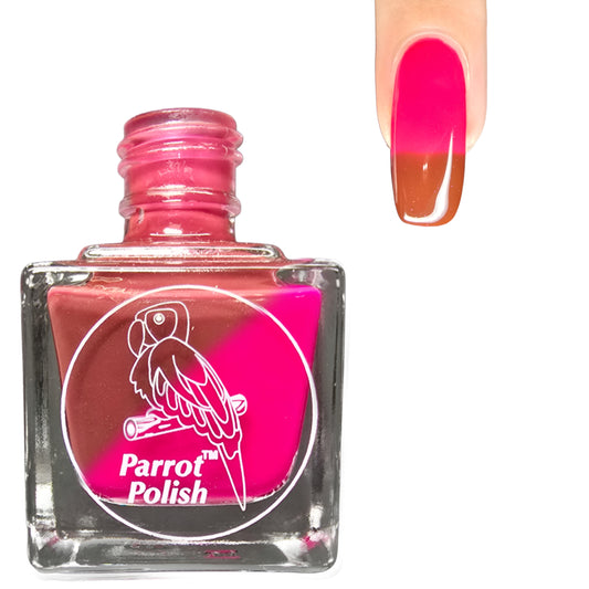 Parrot Polish Beauty From the Earth Color Changing Thermal Nail Lacquer - Reddish Brown/Pink
