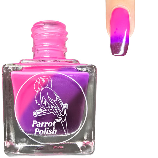 Parrot Polish Gothic Battista Thermal Nail Polish - Purple/Blue/Pink
