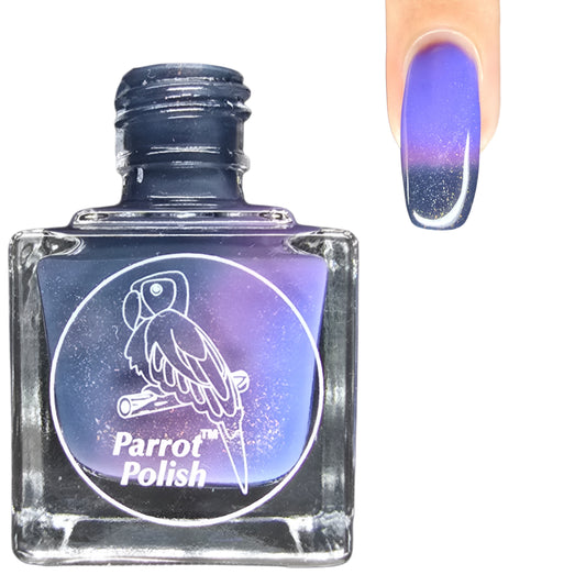 Parrot Polish The Seductress Color Changing Thermal Nail Lacquer  - Black/Red/Purple