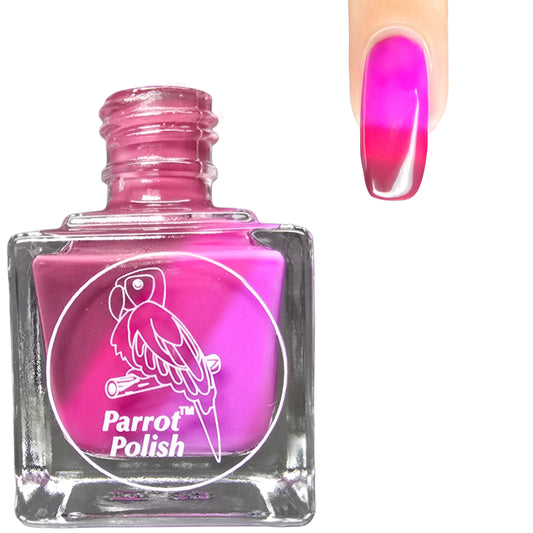 Parrot Polish Sangria Color Changing Nail Lacquer - Purple/Red/Pink