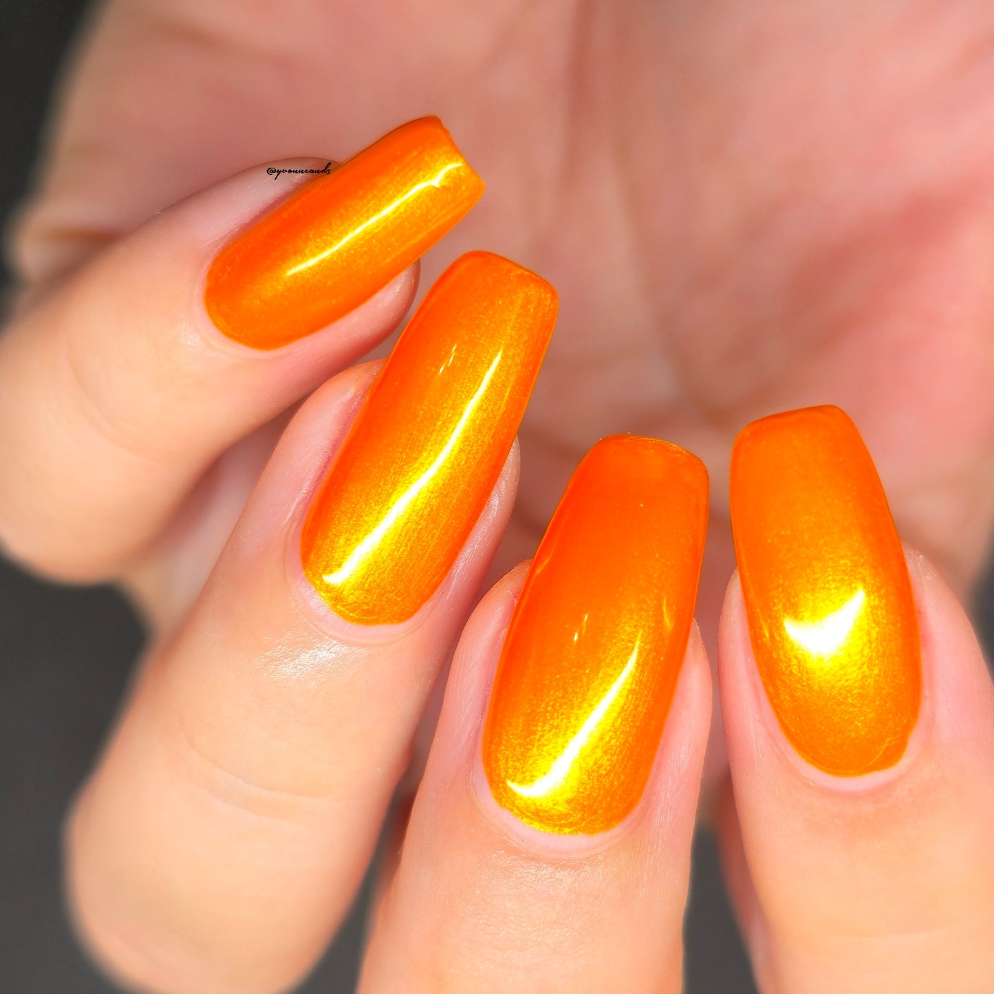 Parrot Polish Pumpkin Spice Shimmer Nail Lacquer Gold/Orange