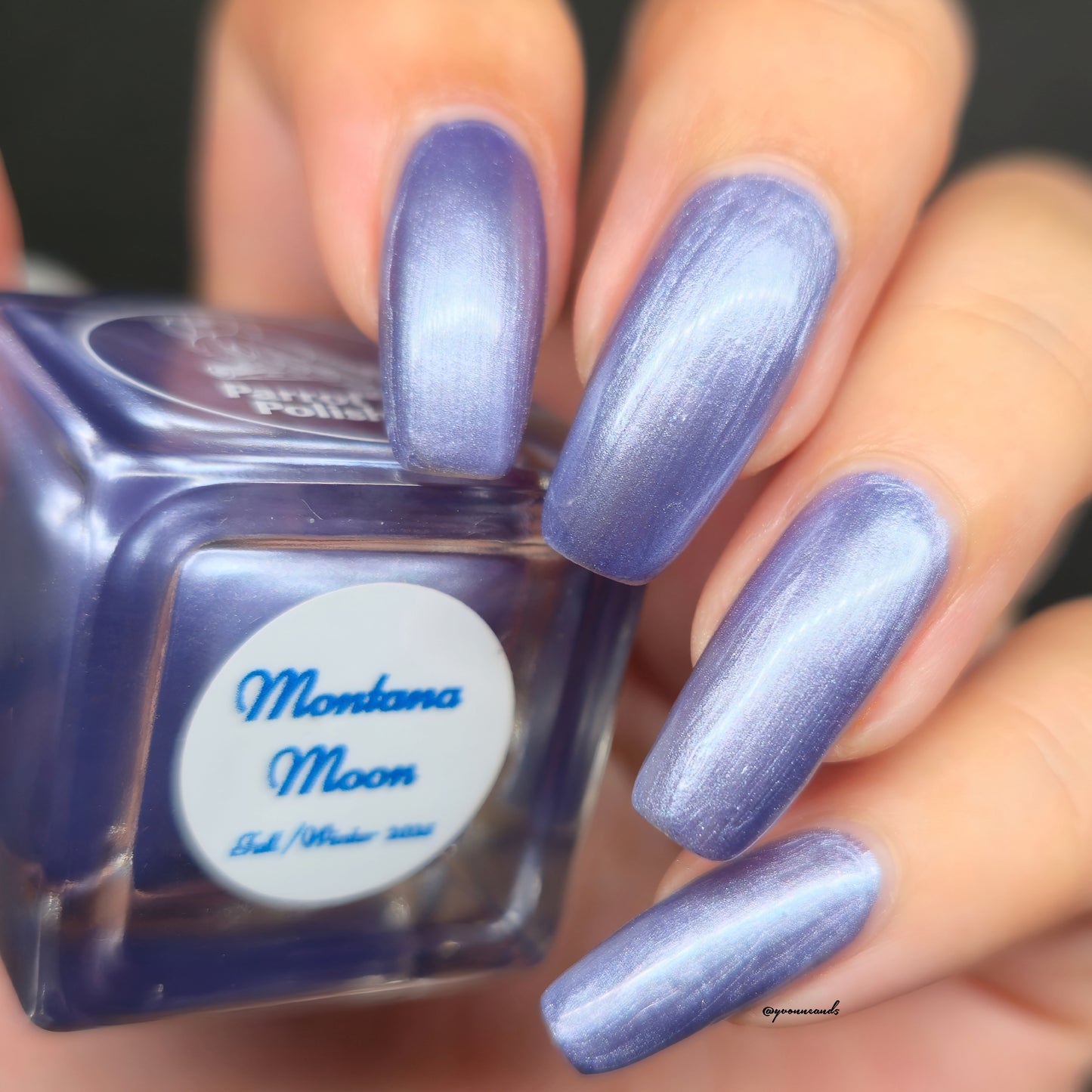 Parrot Polish Montana Moon Shimmer Nail lacquer  Purple/ Gray