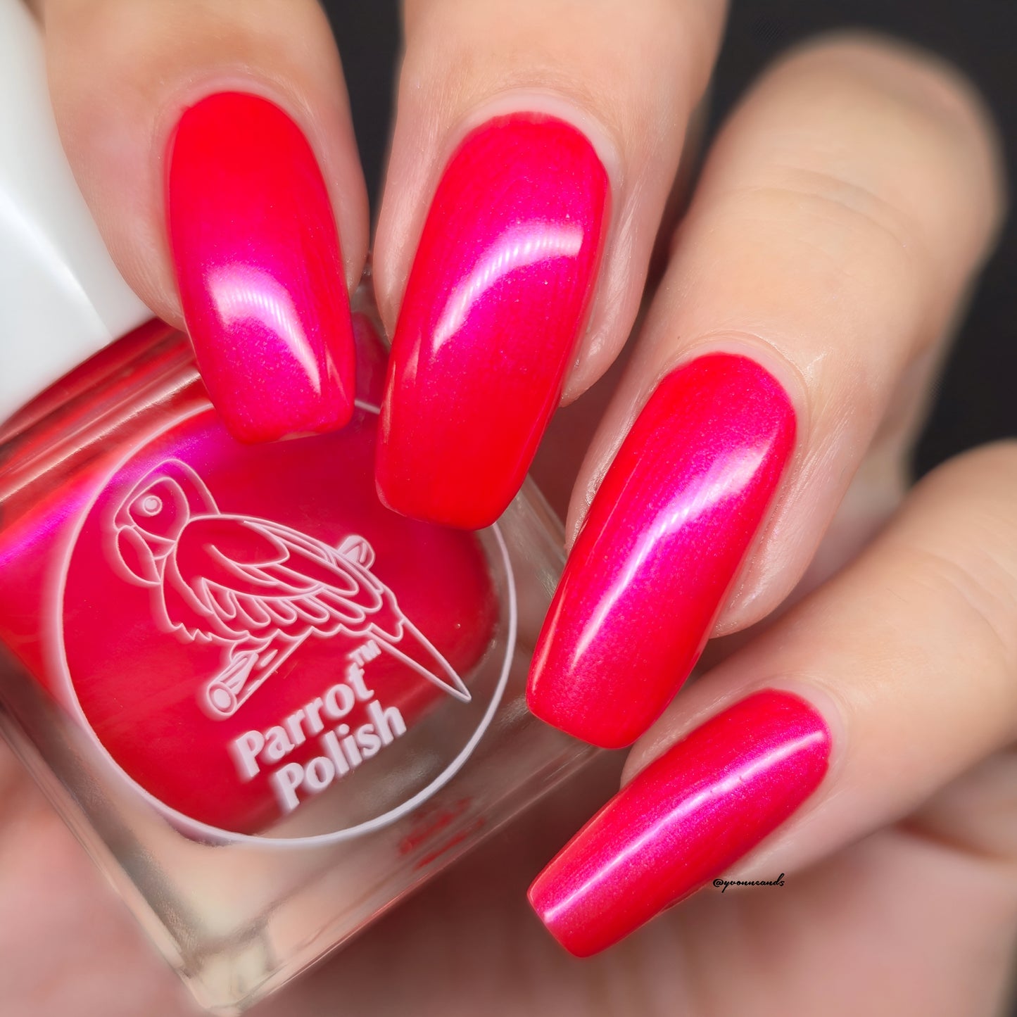 Parrot Polish Salmon I Am Shimmer Nail Lacquer Red /Pink
