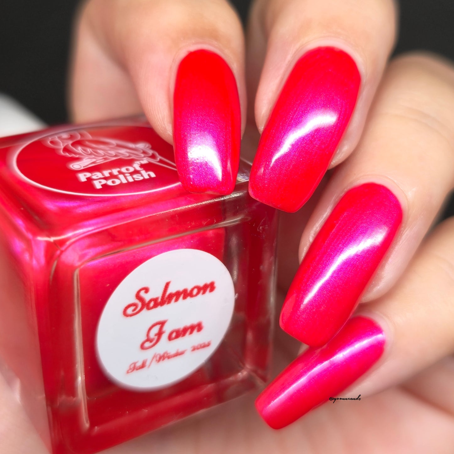 Parrot Polish Salmon I Am Shimmer Nail Lacquer Red /Pink