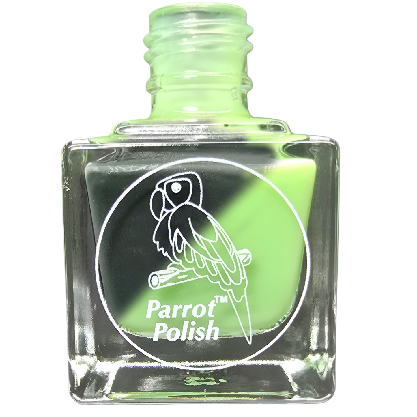 Parrot Polish 4 Leaf Clover Color Changing Thermal Nail Lacquer Black/Green