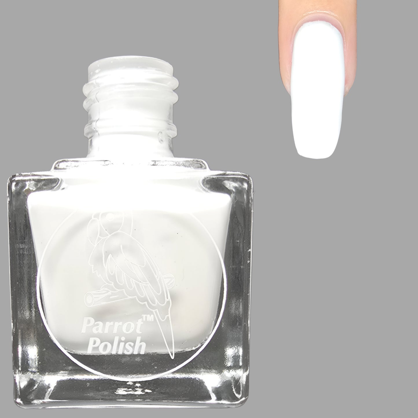 Parrot Polish Anne Marie Island Opaque White Nail Polish