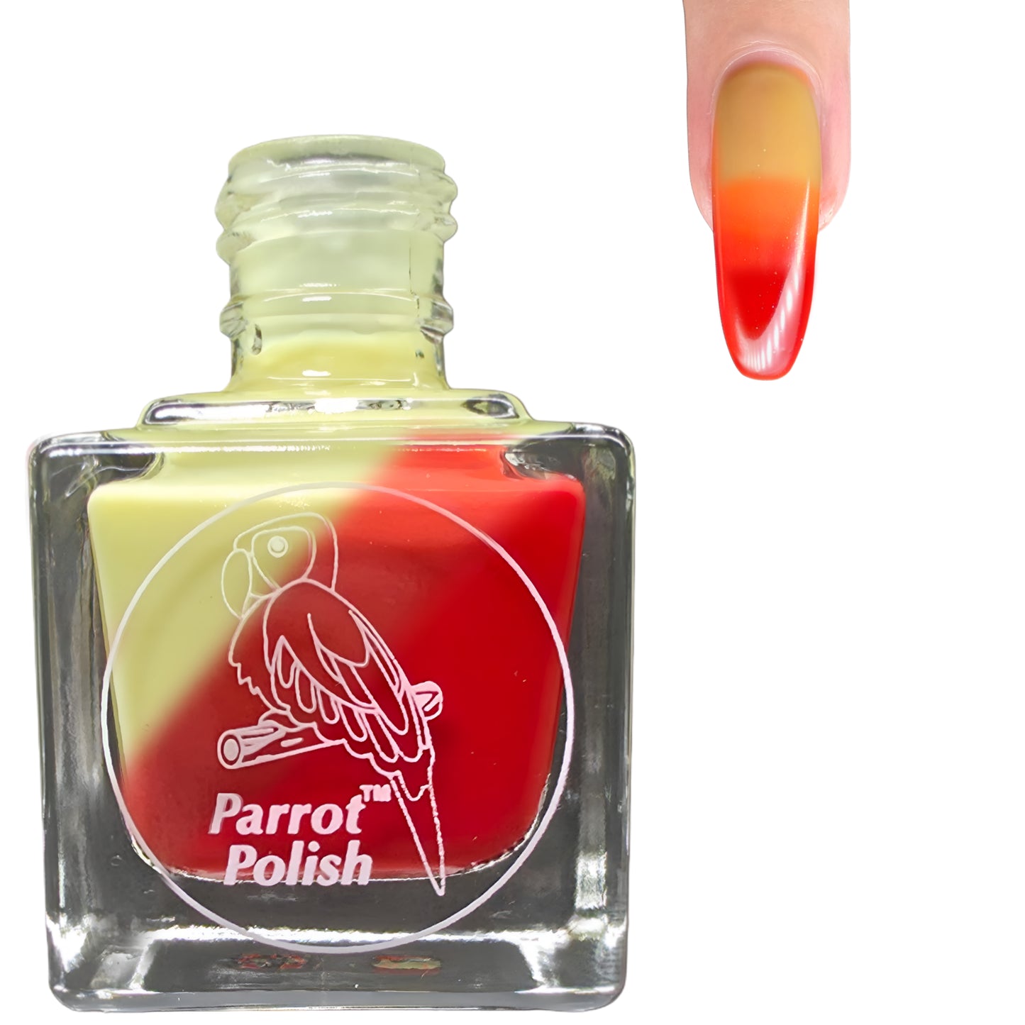 Parrot Polish Fall Feelings Color Changing Thermal Nail Lacquer Nail Polish - Burgundy/Red/Yellow