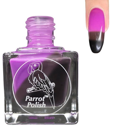 Parrot Polish Moo Juice Color Changing Thermal Nail Lacquer  - Black/Purple