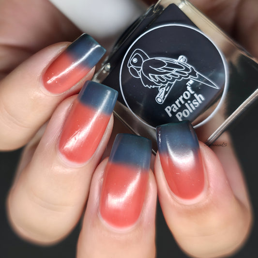 Parrot Polish Galaxy Groove Color Changing Thermal Nail Lacquer   Green/Blue/Orange