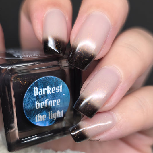 Parrot Polish Darkest Before the Light Color Changing Thermal Nail Lacquer - Black/Grey