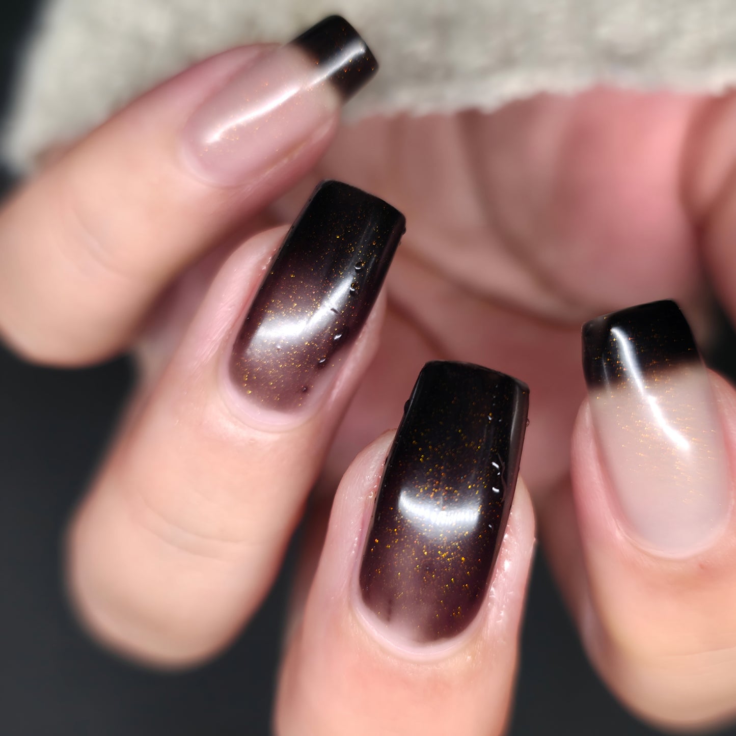 Parrot Polish Darkest Before the Light Color Changing Thermal Nail Lacquer - Black/Grey