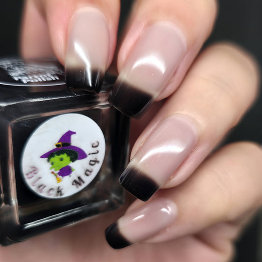 Parrot Polish Black Magic Color Changing Thermal Nail Lacquer - Black/Grey