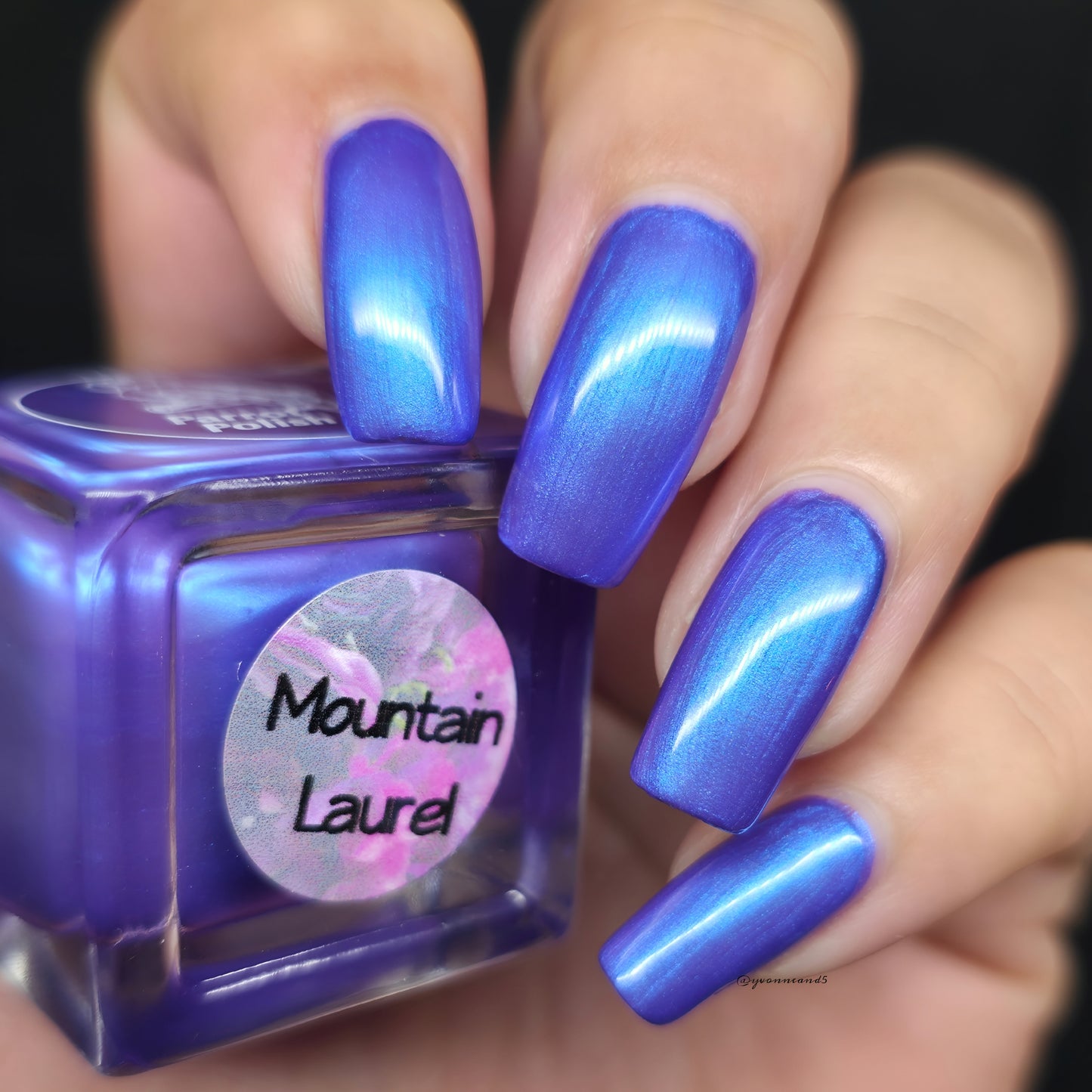 Parrot Polish Mountain Laurel Mutilchrome Shimmer Nail Lacquer Purple Blue