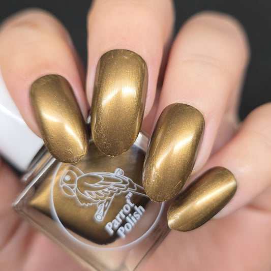 Parrot Polish Dakota Sunshine Shimmer Nail Lacquer Golden Bronze .05 Fl oz