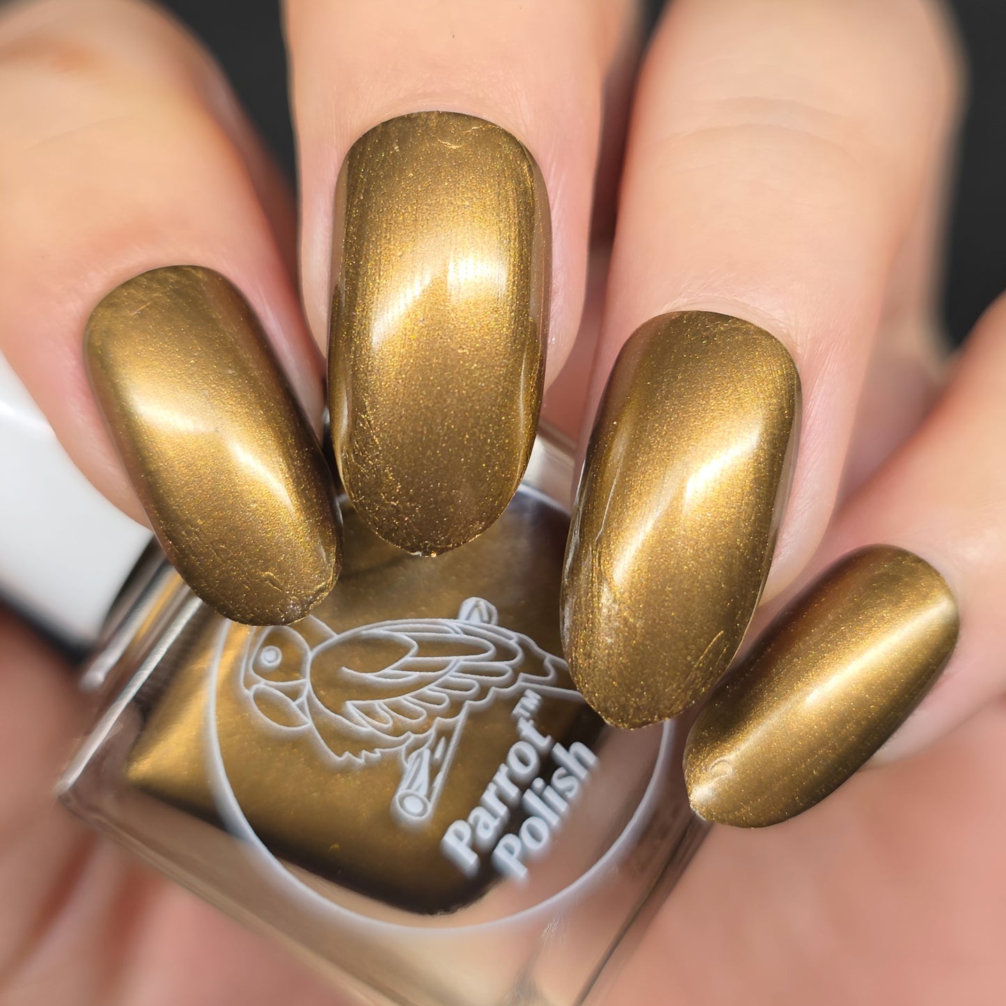 Parrot Polish Dakota Sunshine Shimmer Nail Lacquer Golden Bronze .05 Fl oz