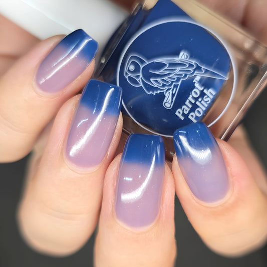 Parrot Polish Blue Sinai Color Changing Thermal Nail Lacquer Blue/Tan